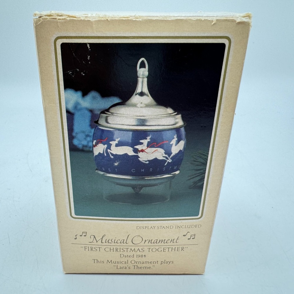 HALLMARK Keepsake 1984 FIRST CHRISTMAS TOGETHER MUSICAL ORNAMENT Lara's Theme